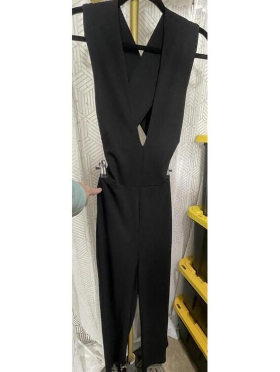 Lulus Pants - Lulus Thinking Out Loud Black Backless Wide Leg  Jumpsuit Sz Small Summer
